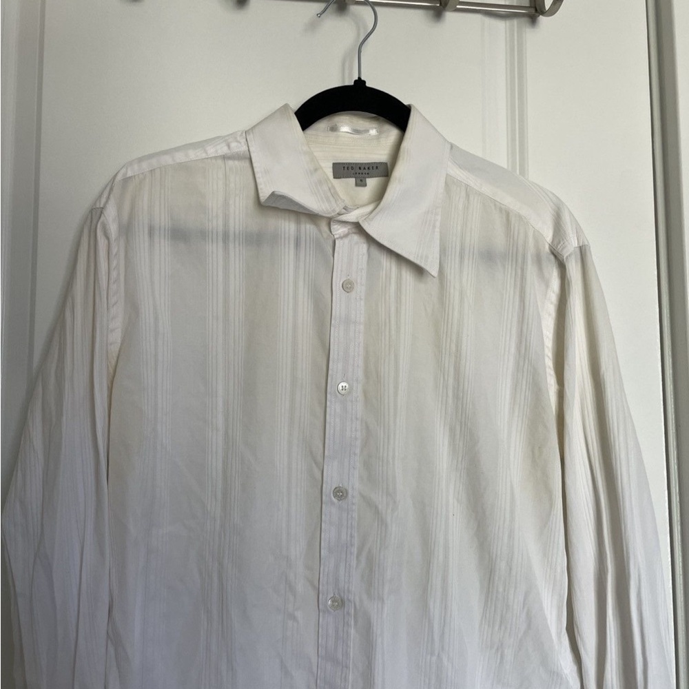 Ted Baker White Dress Shirt Lightweight Classic